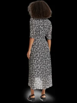 Draped Knot Detail Midi Dress