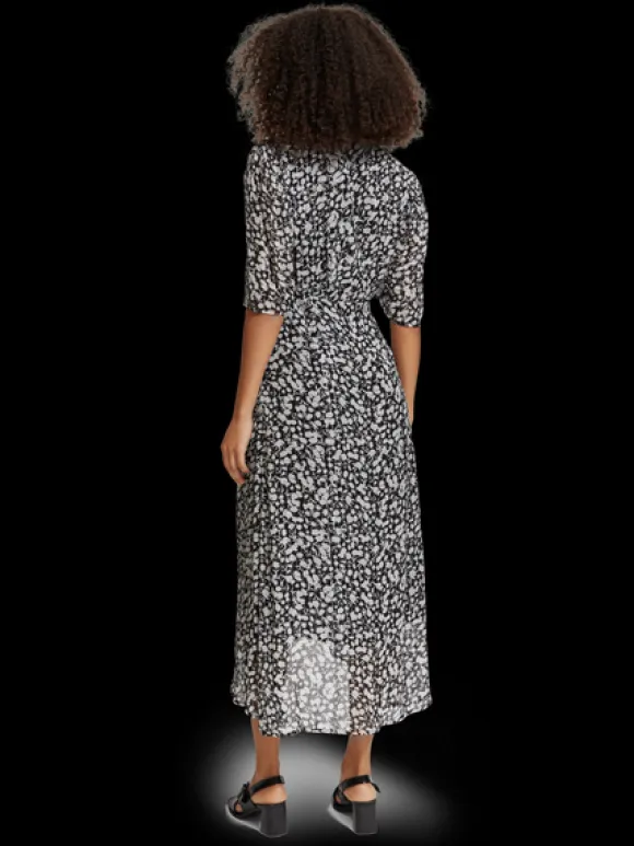 Draped Knot Detail Midi Dress
