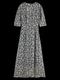 Draped Knot Detail Midi Dress