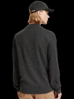 Dropped Shoulder Basic Mock Neck Pullover