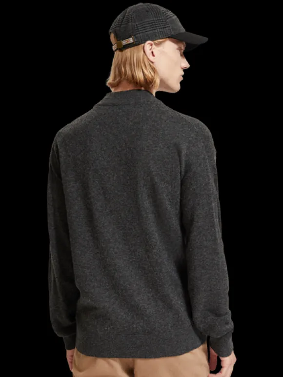 Dropped Shoulder Basic Mock Neck Pullover