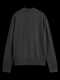 Dropped Shoulder Basic Mock Neck Pullover