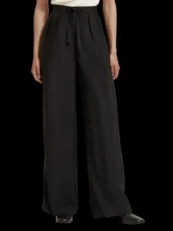 Eleni High Rise Wide Leg Embroidered Pant