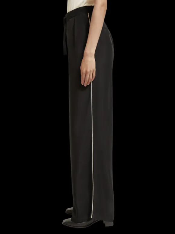 Eleni High Rise Wide Leg Embroidered Pant