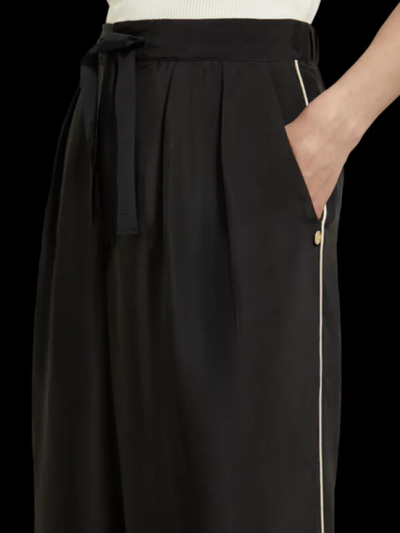 Eleni High Rise Wide Leg Embroidered Pant