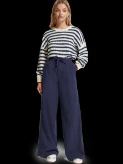 Eleni High Rise Wide Leg Nautical Pyjama Pant