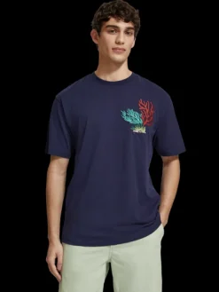 Embroidered Coral T-Shirt