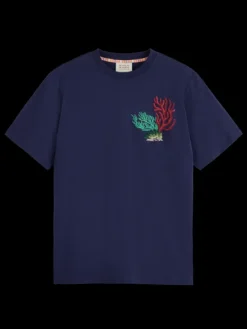 Embroidered Coral T-Shirt