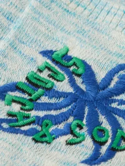 Embroidered Knit T-Shirt