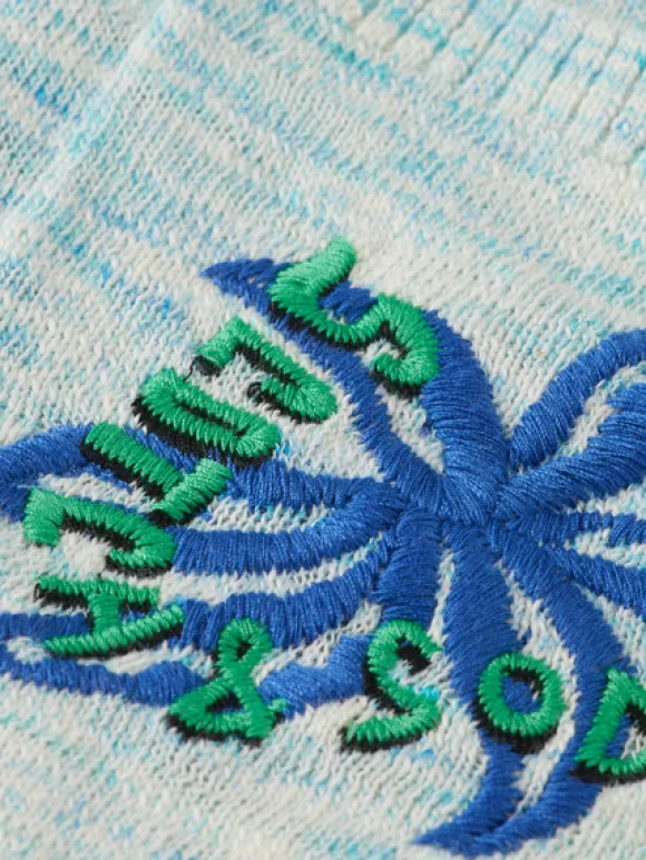 Embroidered Knit T-Shirt