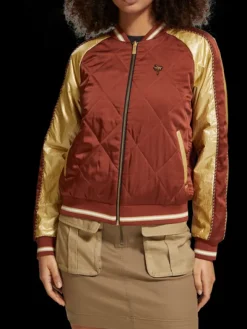 Embroidered Reversible Bomber Jacket