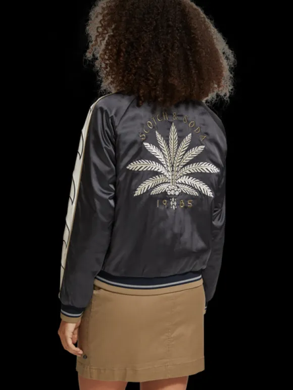 Embroidered Reversible Bomber Jacket