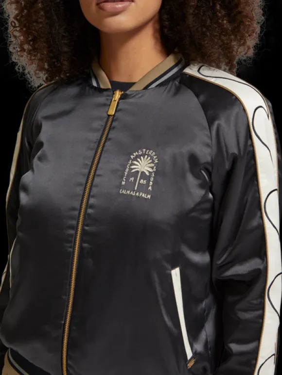 Embroidered Reversible Bomber Jacket