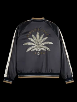 Embroidered Reversible Bomber Jacket
