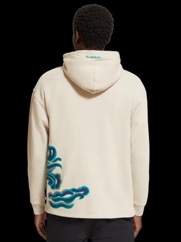 Embroidered Wave Hoodie