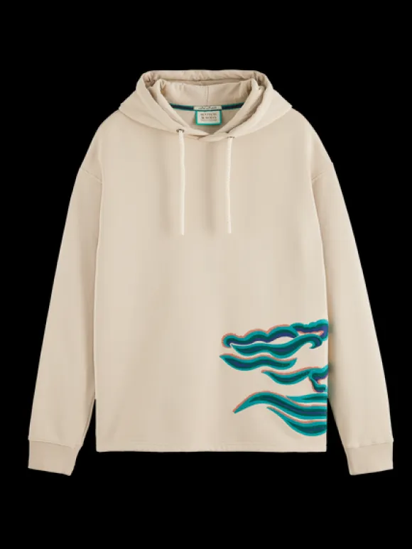 Embroidered Wave Hoodie