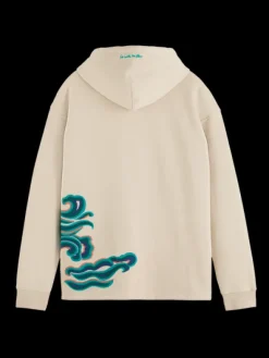 Embroidered Wave Hoodie