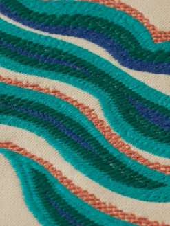 Embroidered Wave Hoodie
