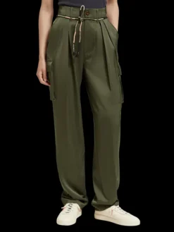 Faye High Rise Relaxed Tapered Leg Paper Bag Utility Pant