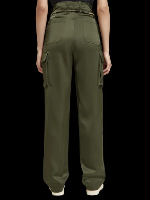 Faye High Rise Relaxed Tapered Leg Paper Bag Utility Pant