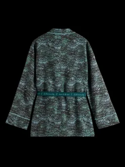 Feather Printed Pyjama Blazer