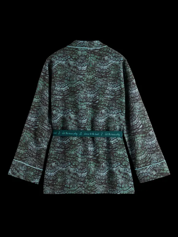 Feather Printed Pyjama Blazer