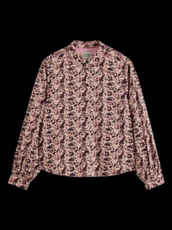 Floral Balloon Sleeve Shirt