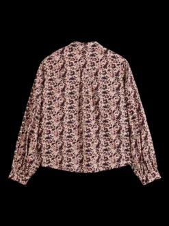 Floral Balloon Sleeve Shirt