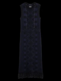 Fringe Hem Knit Dress