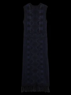 Fringe Hem Knit Dress