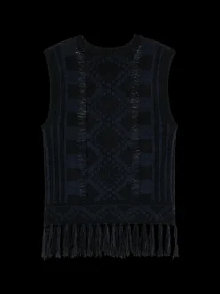 Fringe Hem Knit Tank Top