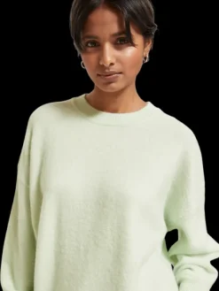 Fuzzy Crew Neck Pullover