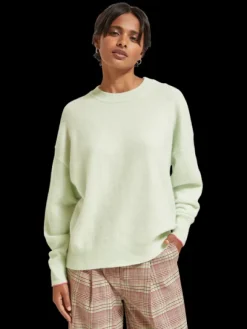Fuzzy Crew Neck Pullover