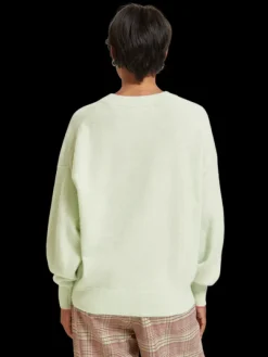 Fuzzy Crew Neck Pullover