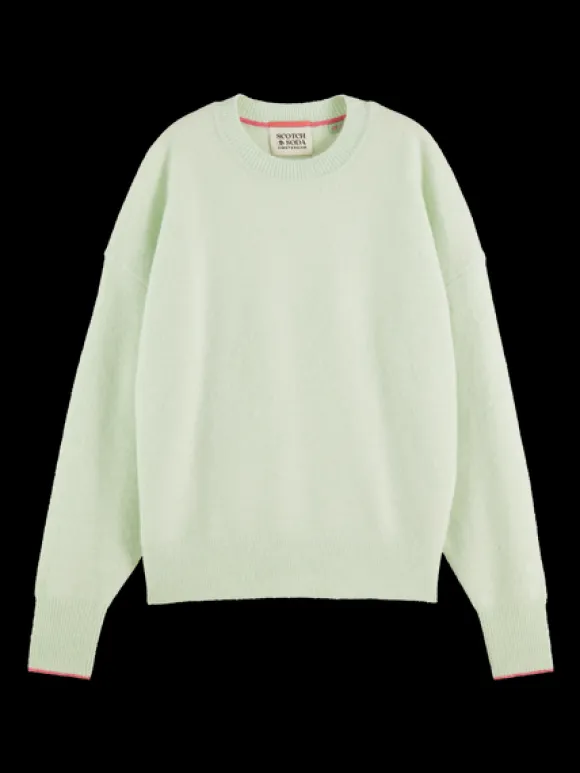 Fuzzy Crew Neck Pullover