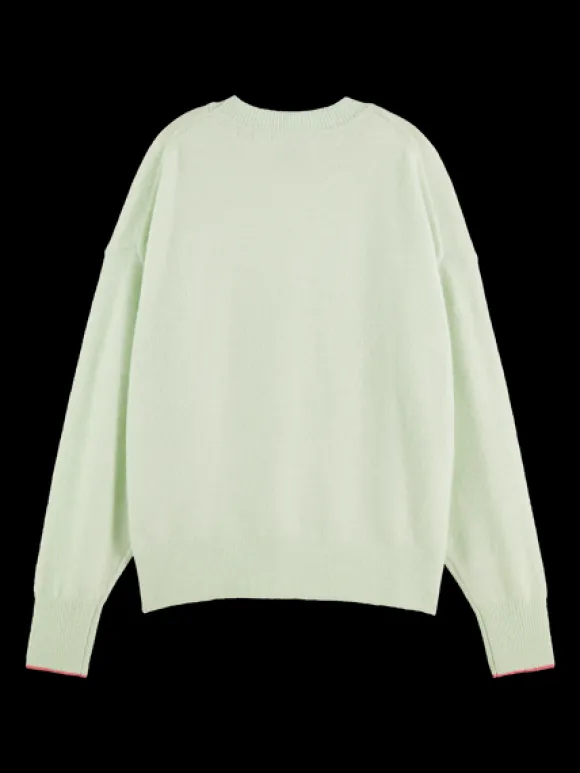 Fuzzy Crew Neck Pullover