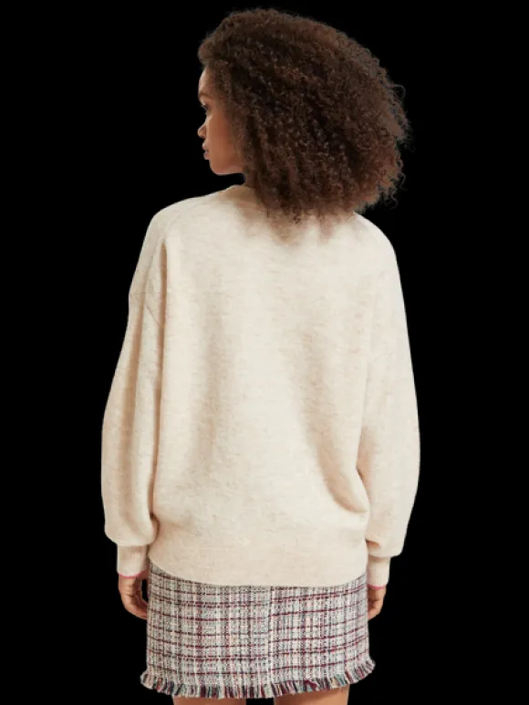 Fuzzy Crew Neck Pullover