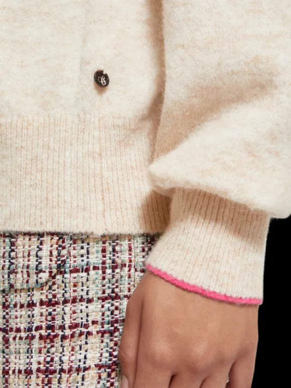 Fuzzy Crew Neck Pullover