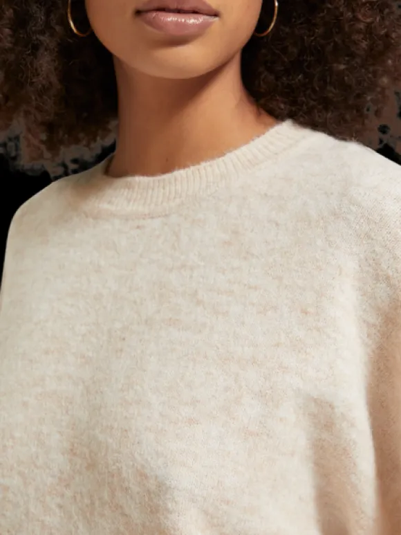 Fuzzy Crew Neck Pullover