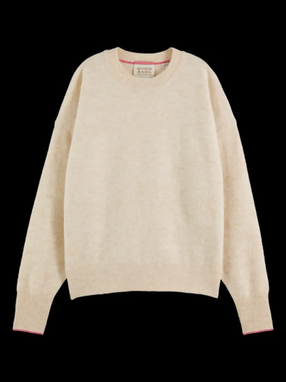 Fuzzy Crew Neck Pullover