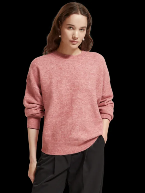Fuzzy Crew Neck Pullover