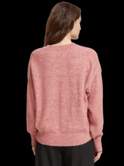 Fuzzy Crew Neck Pullover