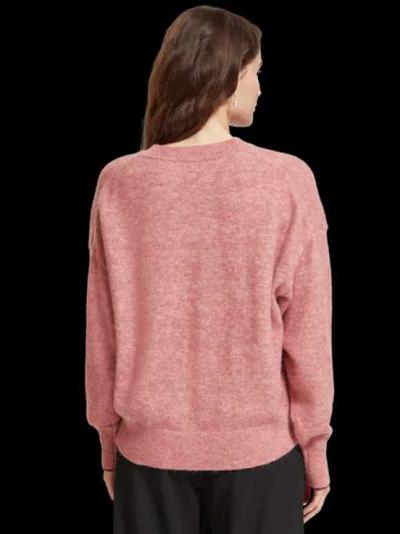 Fuzzy Crew Neck Pullover