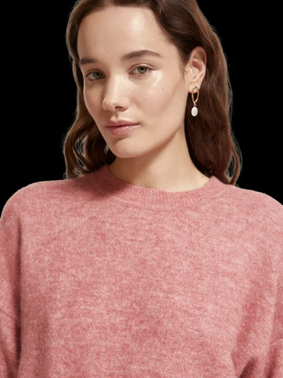 Fuzzy Crew Neck Pullover