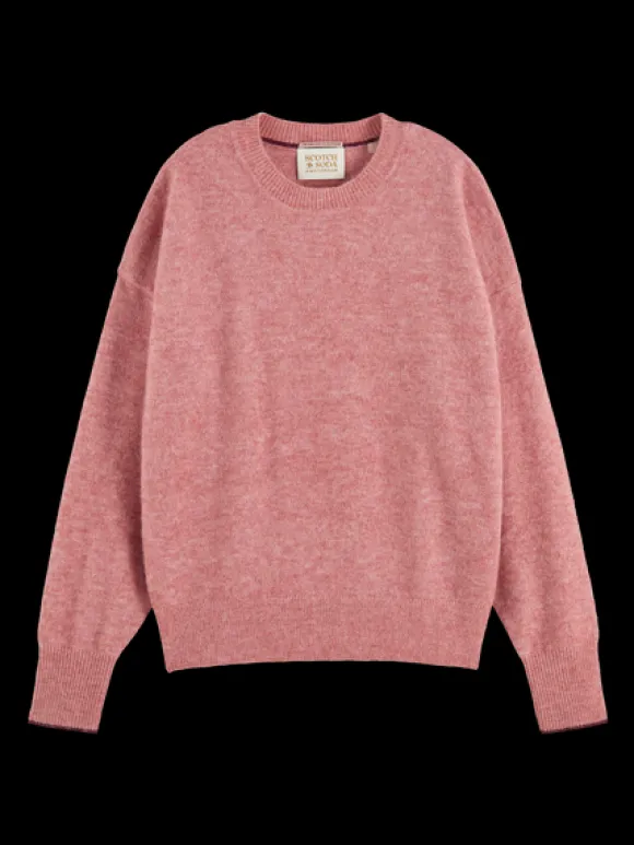 Fuzzy Crew Neck Pullover