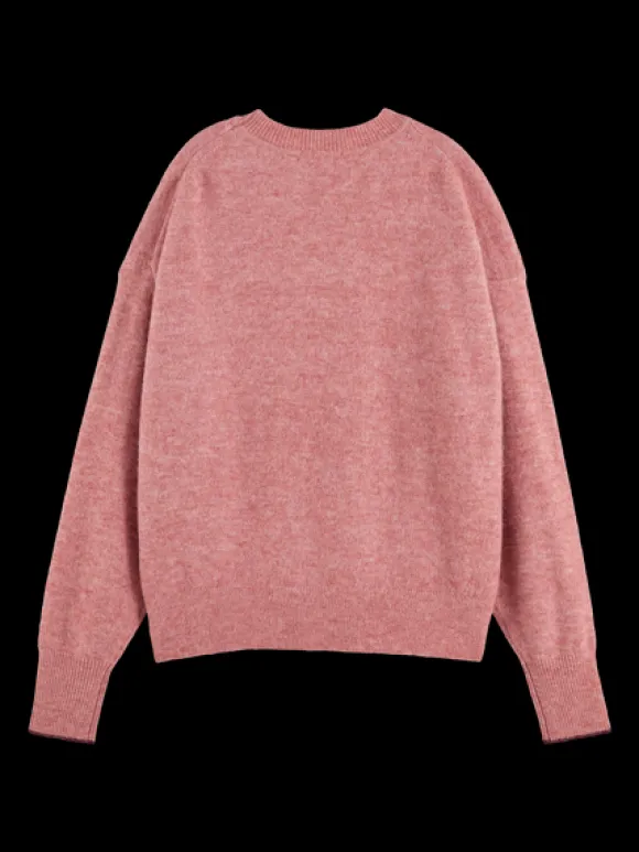 Fuzzy Crew Neck Pullover