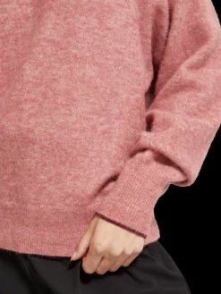 Fuzzy Crew Neck Pullover