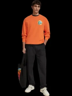 Garment-Dyed Artwork Sweatshirt