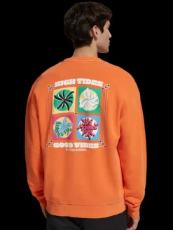 Garment-Dyed Artwork Sweatshirt