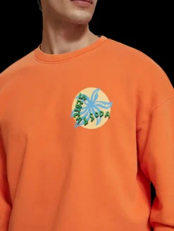 Garment-Dyed Artwork Sweatshirt